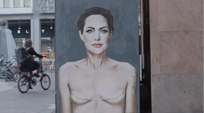 Αντζελίνα Τζολί: Πρωταγωνίστρια σε γκράφιτι για τον καρκίνο του μαστού!
